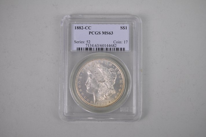 1882-CC Morgan Silver Dollar Graded PCGS MS63