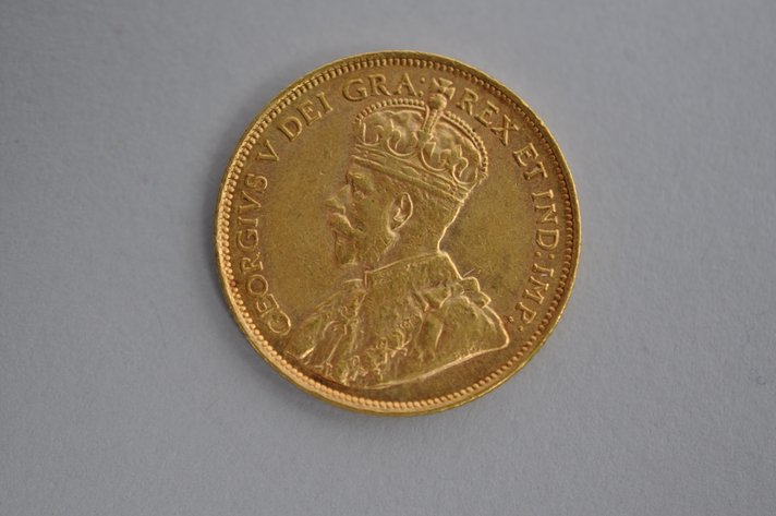 1912 Canadian Five Dollars Gold Coin