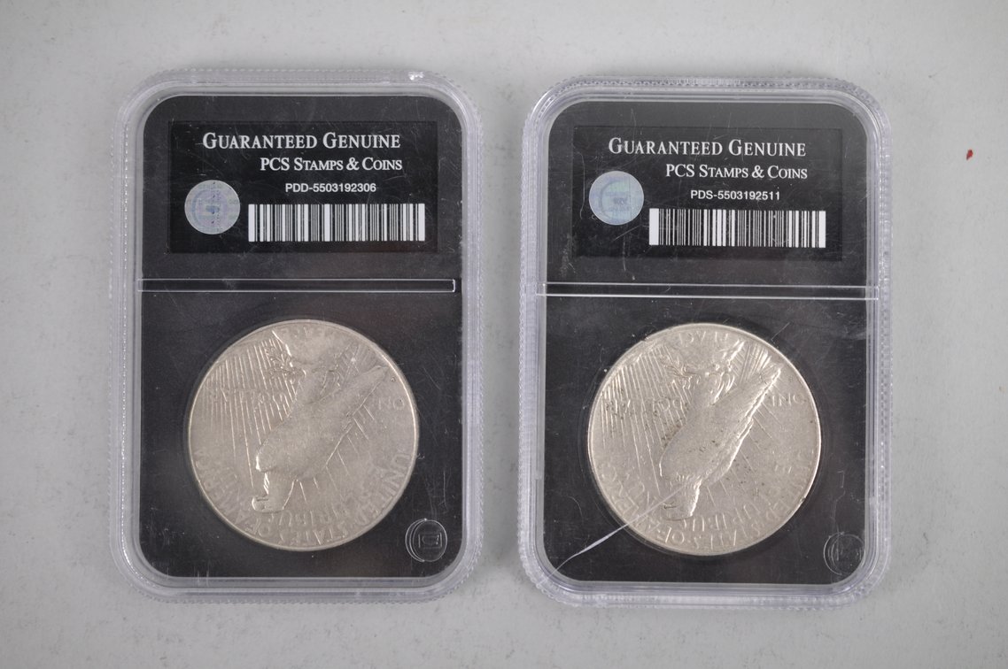 Silver Peace Dollars Slabbed-PCS, photo 2 of 6