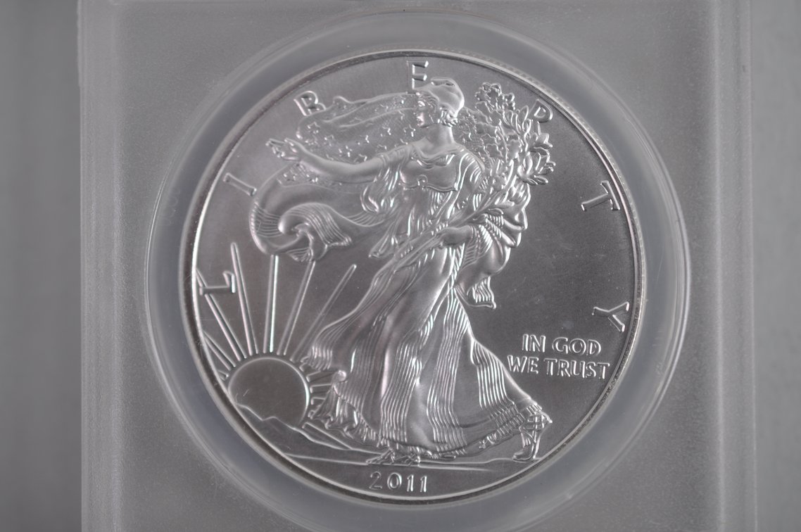American Silver Eagles Graded MS69 and MS70, photo 3 of 6