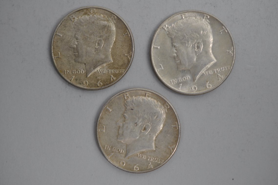 1964 Kennedy Silver Half Dollars, photo 3 of 6