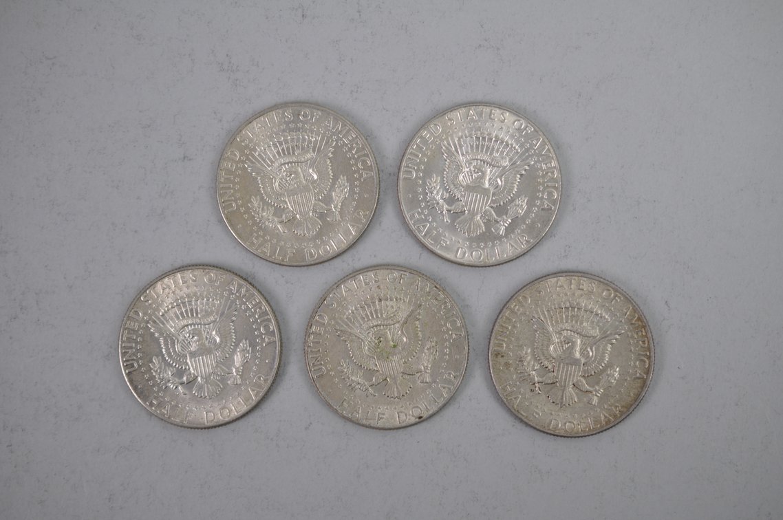1964 Kennedy Silver Half Dollars, photo 2 of 6