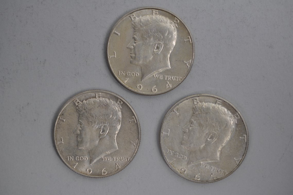 1964 Kennedy Silver Half Dollars, photo 3 of 6
