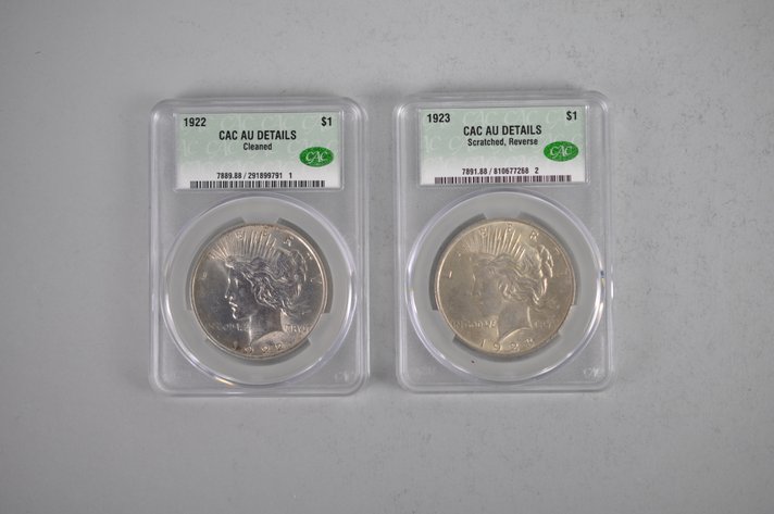 1922 & 1923 Peace Dollars Graded
