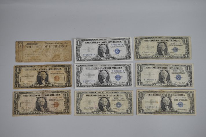 1935 Silver Certificates, Hawaii Notes, 25C Scrip Note Richmond, VA1862