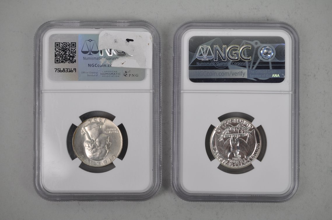Graded Silver Quarters, photo 2 of 7