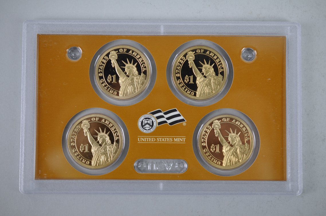 Collection of Modern Gold Colored Dollar Coins Mint Sets and Graded, photo 11 of 16