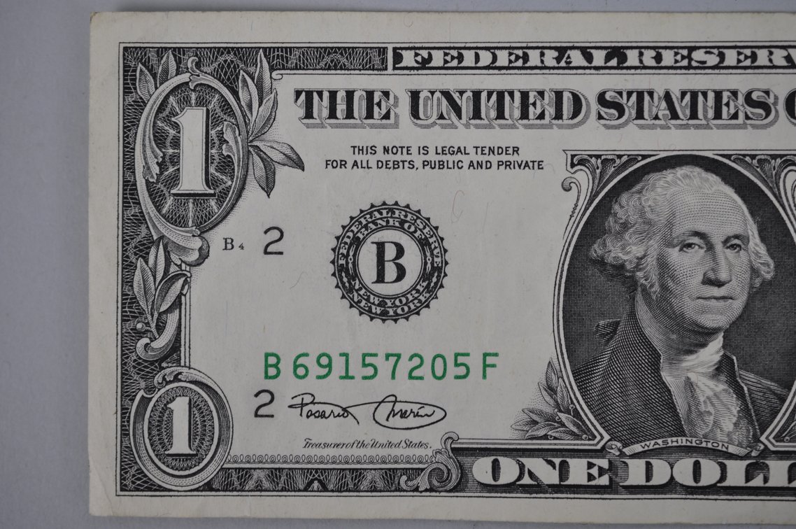 2003 One Dollar Bill Error- Missing Seal & Numbers, photo 3 of 6
