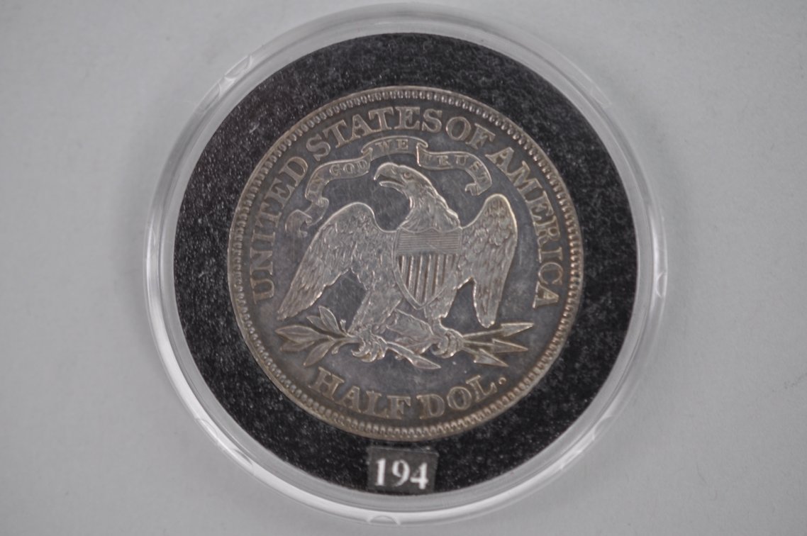 1880 Seated Liberty Half Dollar, photo 2 of 2