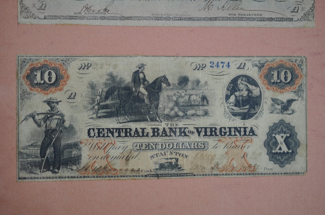 Framed Confederate Currency, photo 4 of 12