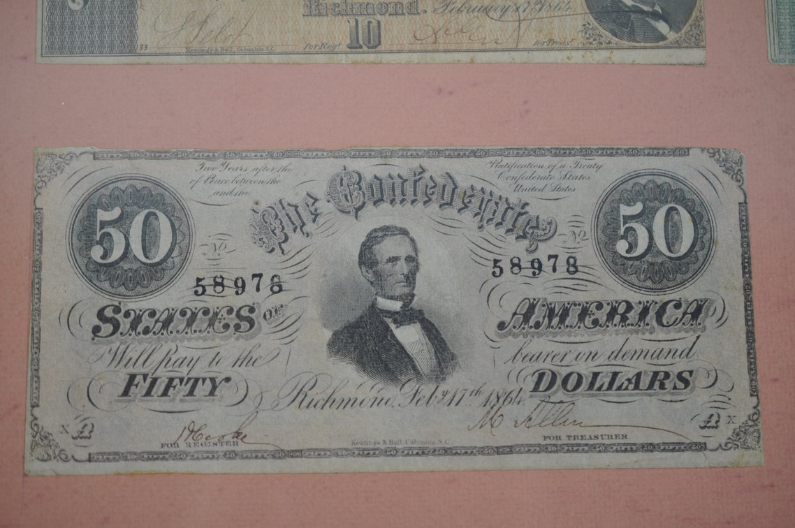 Framed Confederate Currency, photo 2 of 12