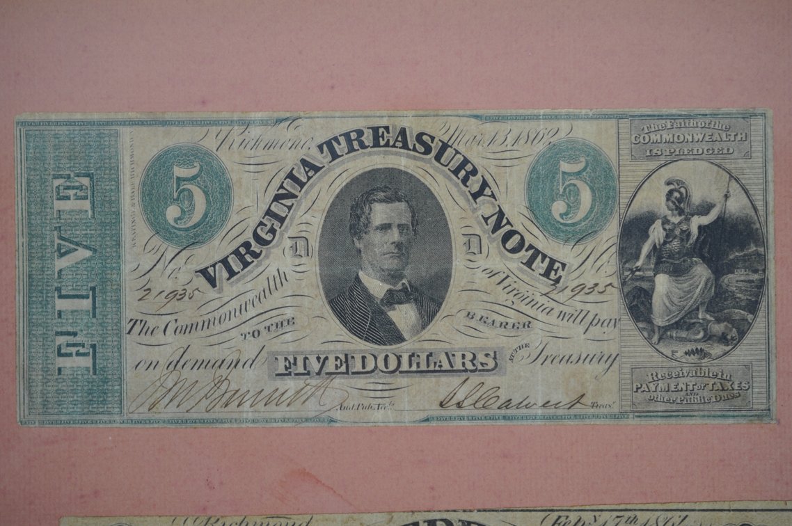 Framed Confederate Currency, photo 7 of 12