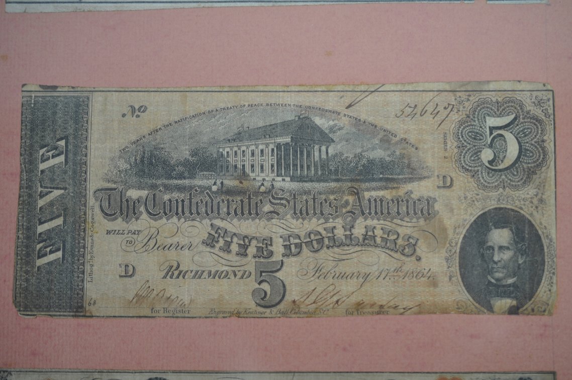 Framed Confederate Currency, photo 8 of 12