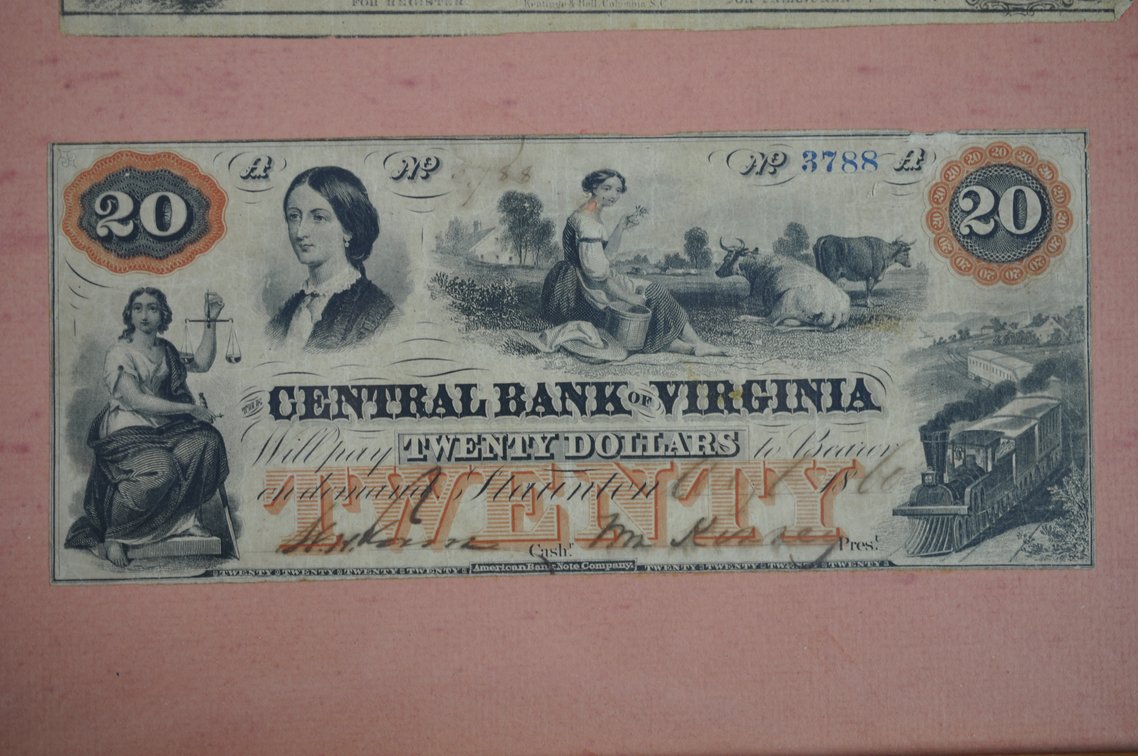 Framed Confederate Currency, photo 5 of 12