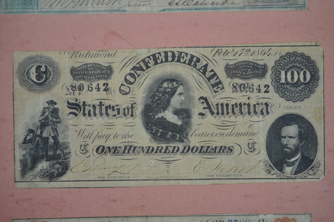 Framed Confederate Currency, photo 6 of 12