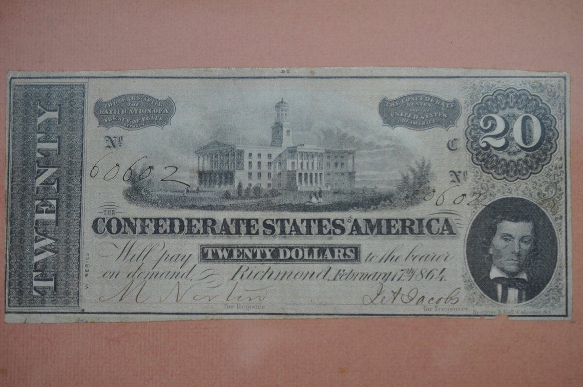 Framed Confederate Currency, photo 10 of 12