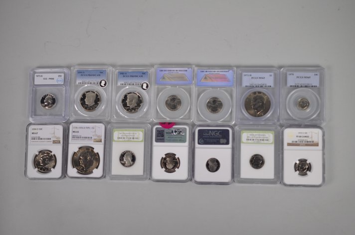 Graded Assorted Modern American Coins