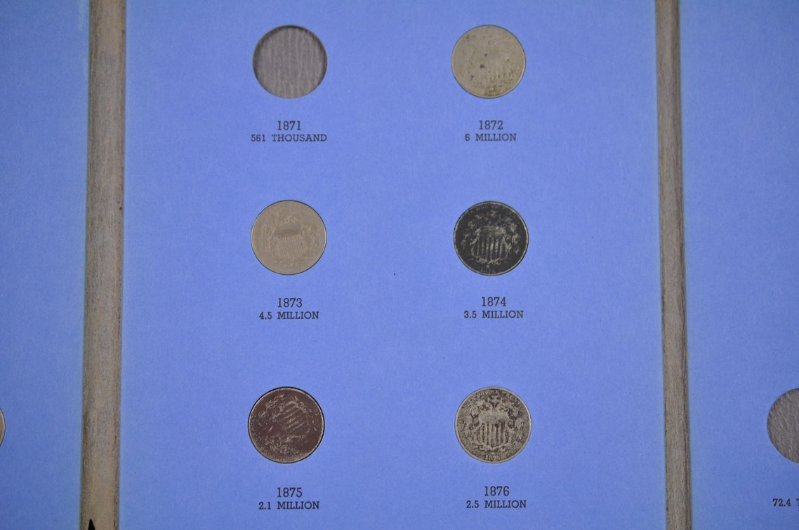 1866-1883 Book of Sheild Type Nickels, photo 2 of 6