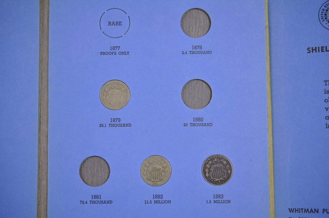 1866-1883 Book of Sheild Type Nickels, photo 3 of 6