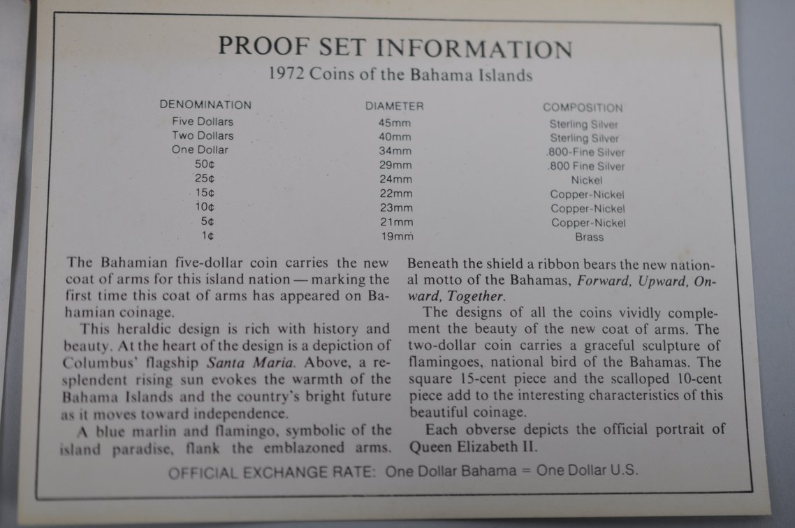 Bahama Islands 1972 Proof Set, photo 8 of 8