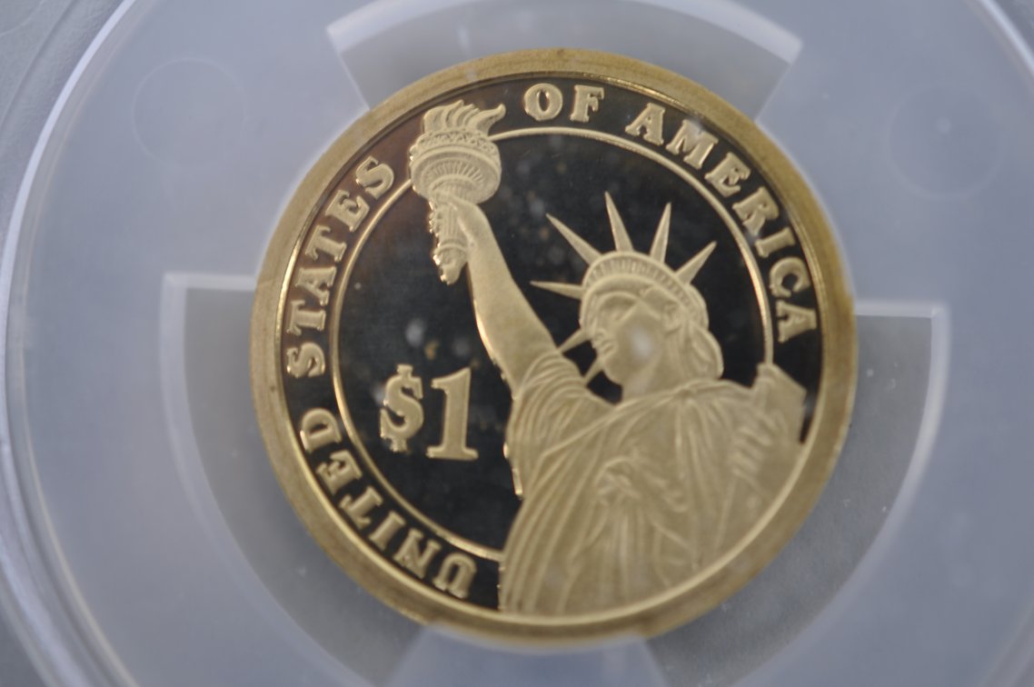 First Day of Issue Gold Colored Graded 2009S Taylor Dollars, photo 4 of 4