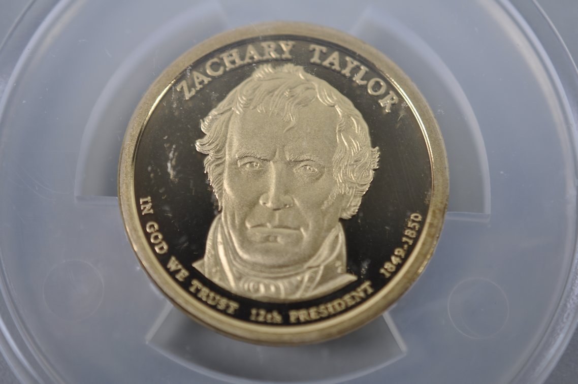 First Day of Issue Gold Colored Graded Taylor Dollars, photo 3 of 6
