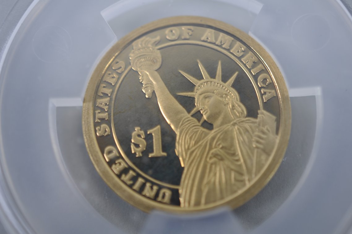 First Day of Issue Gold Colored Graded Taylor Dollars, photo 4 of 6