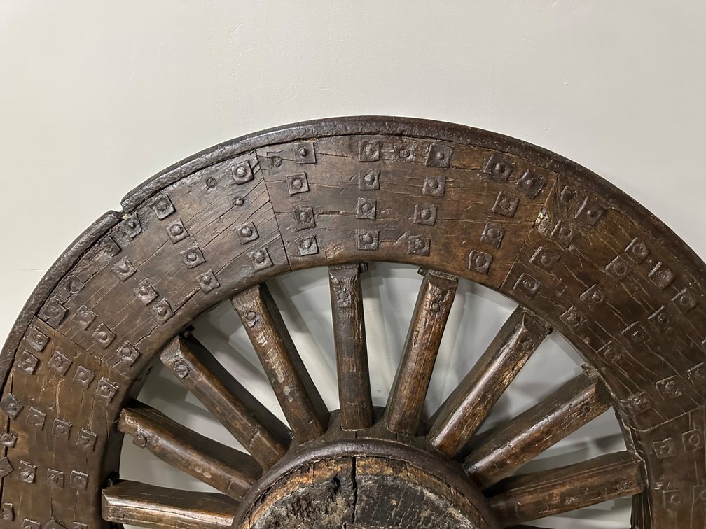 Chinese Ox Wagon Wheel, 19th Century, Qing Dynasty, photo 11 of 15