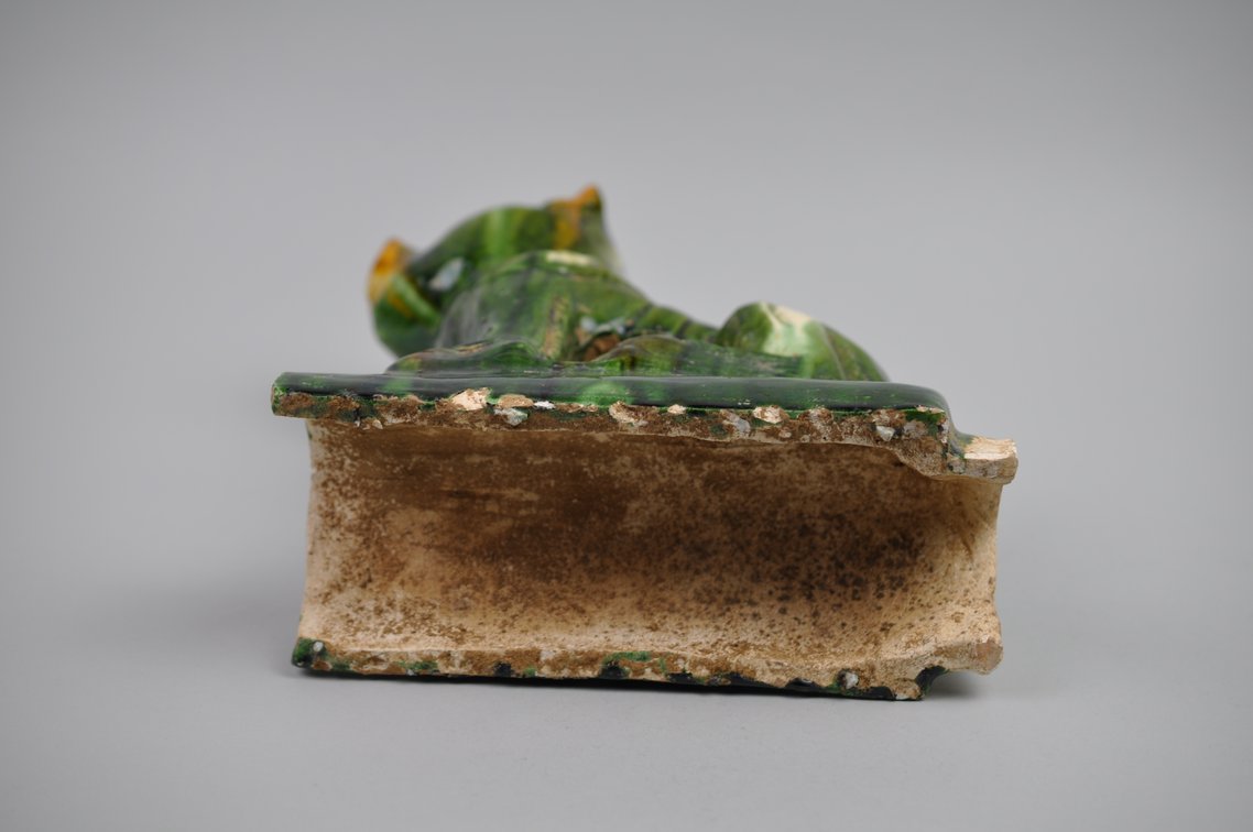 Chinese Sancai Glazed Pig Foo/Qilin Dog 20th Century Roof Tile, photo 13 of 13