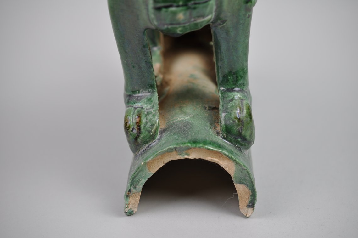 Chinese Sancai Glazed Foo Dog 20th Century Roof Tile, photo 8 of 10