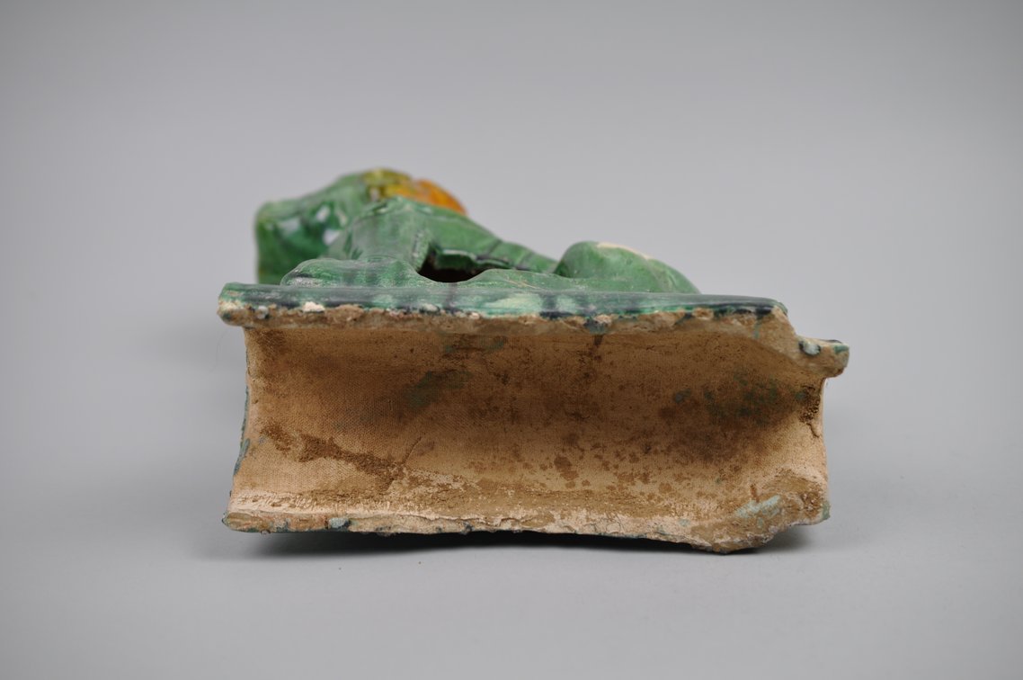 Chinese Sancai Glazed Foo Dog 20th Century Roof Tile, photo 9 of 10