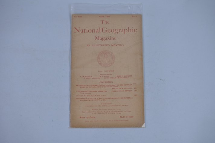 Vol. VIII No. 6 – June 1897 National Geographic