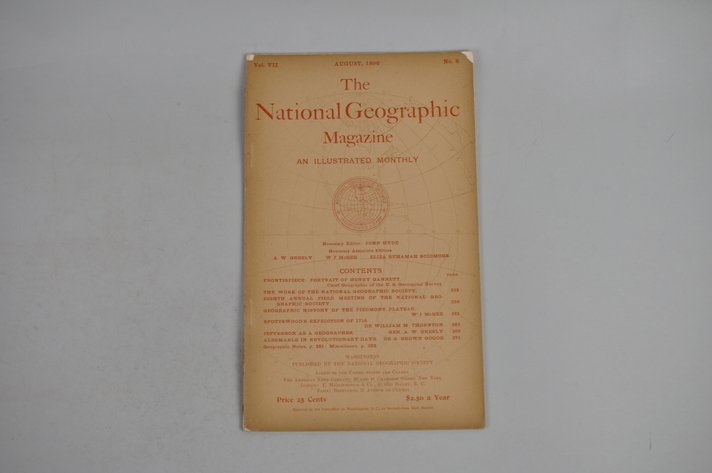 Vol. VII No. 8 – August 1896 National Geographic