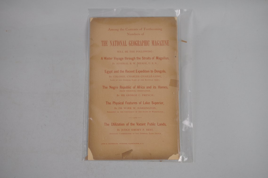 Vol. VII No. 10 – October 1896 National Geographic, photo 2 of 3