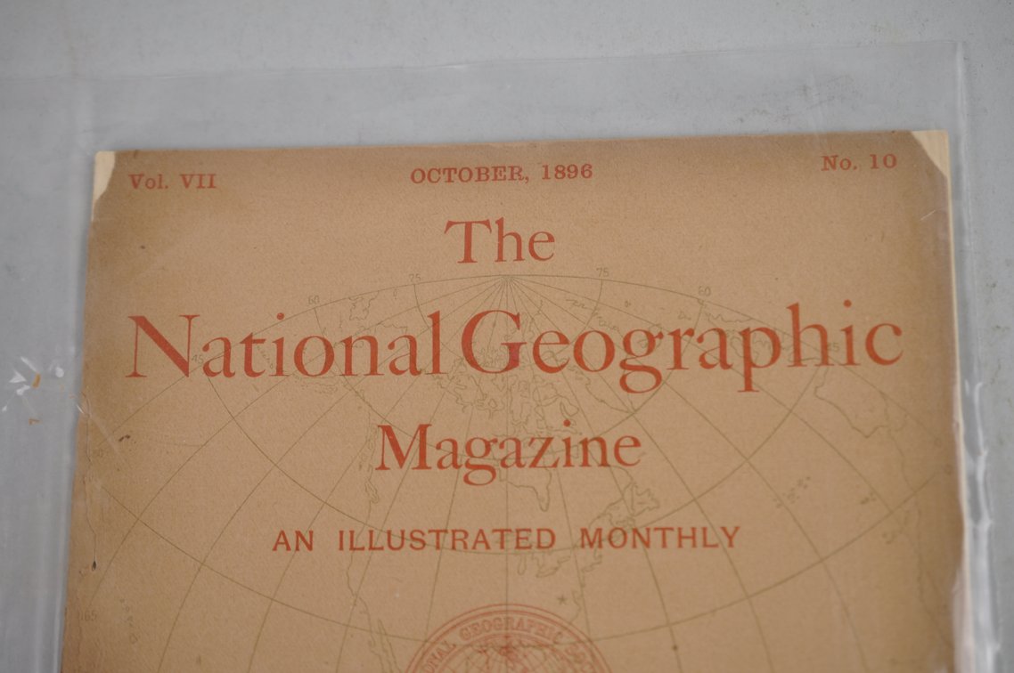 Vol. VII No. 10 – October 1896 National Geographic, photo 3 of 3
