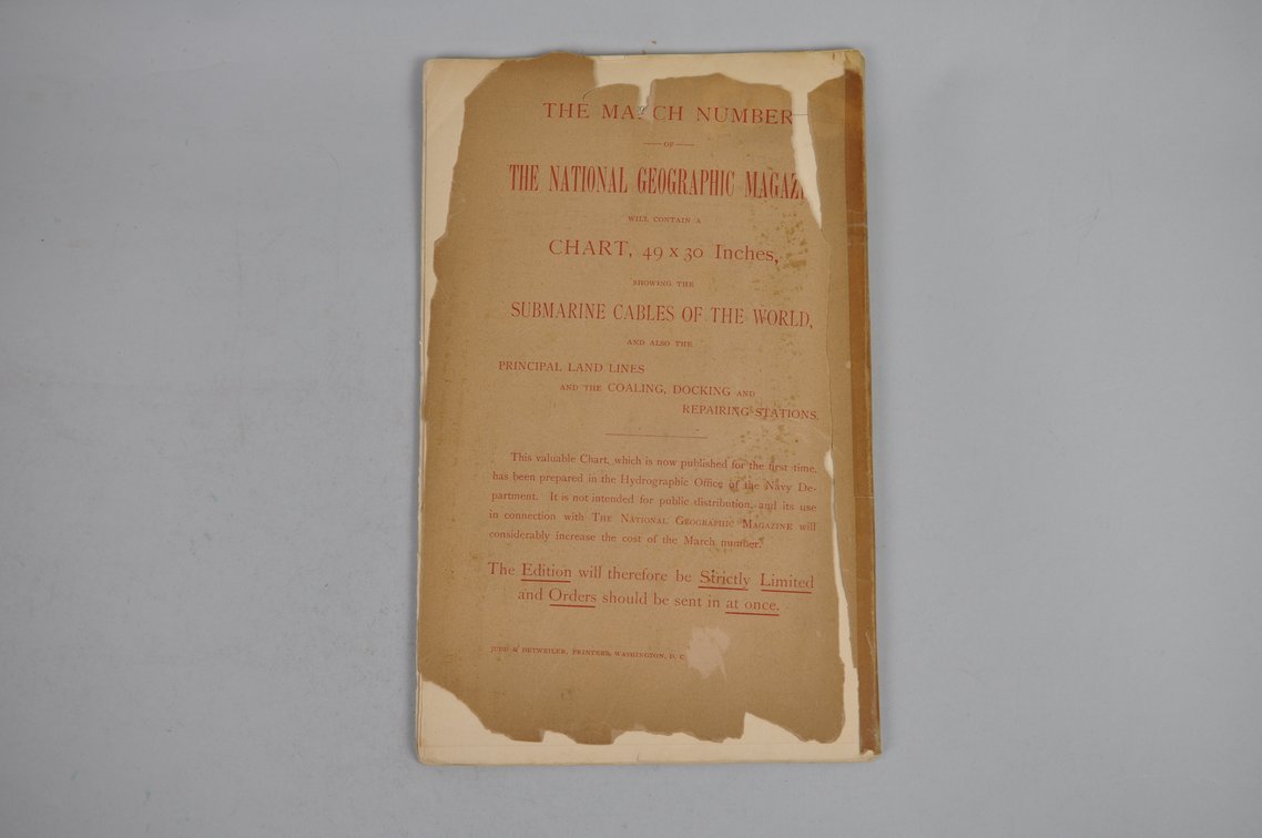 Vol. VII No. 2 – February 1896 National Geographic w/ Map, photo 2 of 3