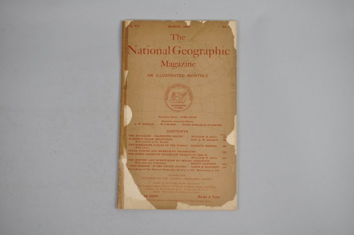 Vol. VII No. 3 – March 1896 National Geographic w/ Map