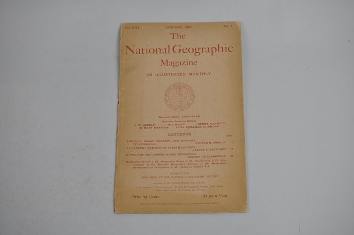 Vol. VIII No. 1 – January 1897 National Geographic