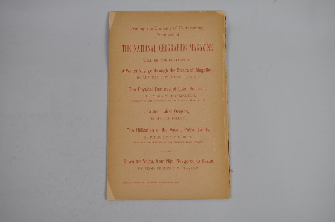 Vol. VIII No. 1 – January 1897 National Geographic, photo 2 of 3
