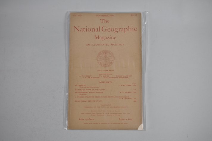Vol. VIII No. 11 – November 1897 National Geographic