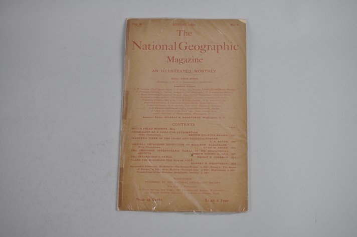 Vol. X No. 8 – August 1899 National Geographic