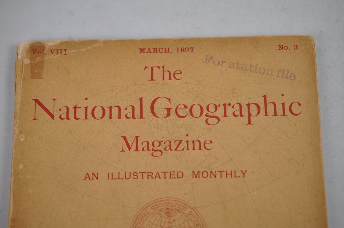 Vol. VIII No. 3 – March 1897 National Geographic w/ Map (Rare), photo 3 of 3