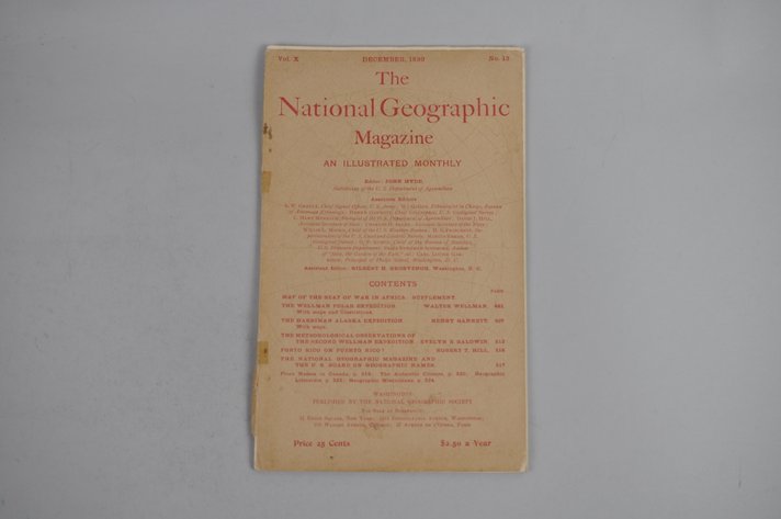 Vol. X No. 12 – December 1899 National Geographic