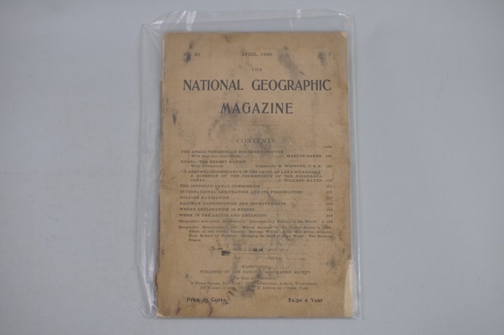 Vol. XI No. 4 – April 1900 National Geographic