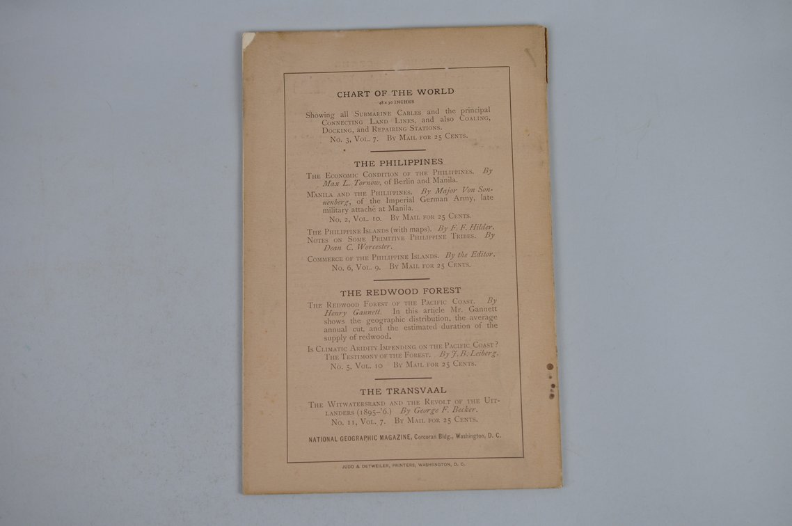 Vol. XI No. 5 – May 1900 National Geographic, photo 2 of 3