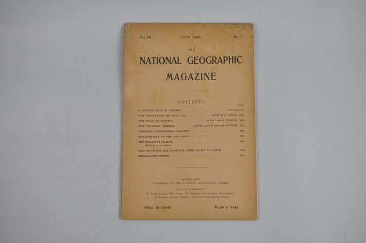 Vol. XI No. 7 – July 1900 National Geographic