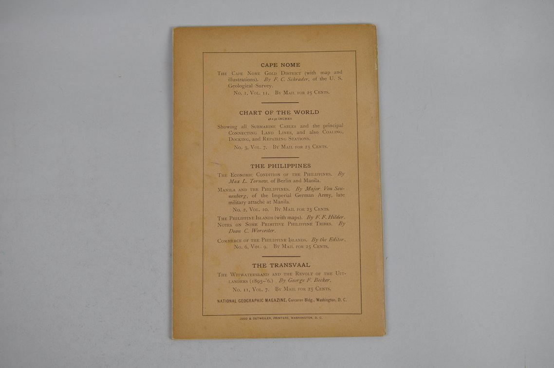 Vol. XI No. 7 – July 1900 National Geographic, photo 2 of 3