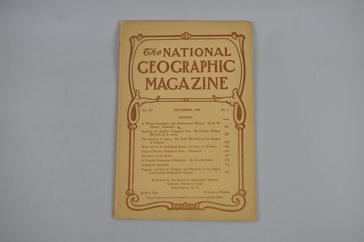 Vol. XV No. 9 – September 1904 National Geographic