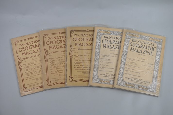 Assorted 1909 & 1912 National Geographic Issues