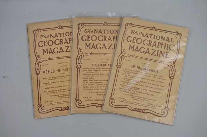 1907 June-August National Geographic Magazines